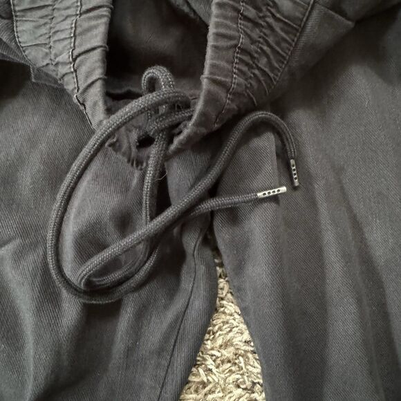 JAMES PERSE Single Pleat Relaxed Pull On Pants WOMEN'S joggers Size 2 Black - Picture 7 of 10